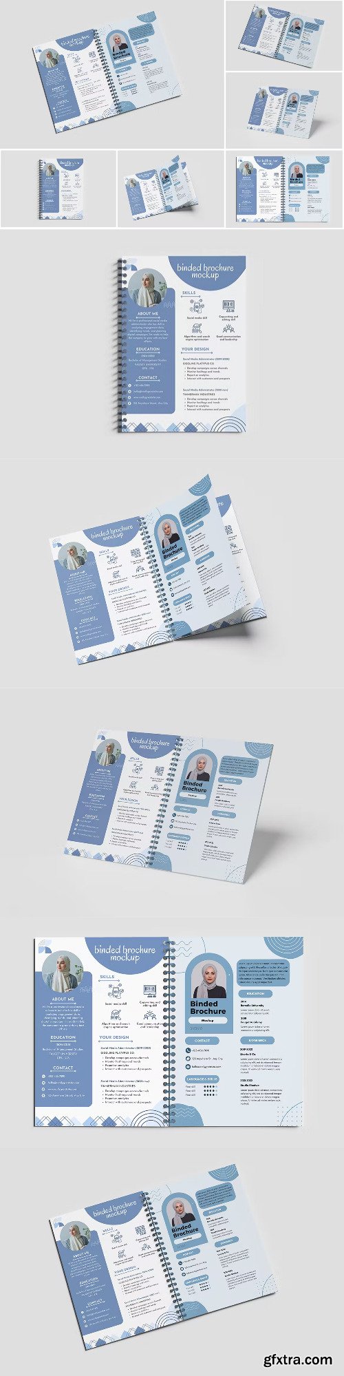 Spiral Binding Brochure Mockup YGPJ6LV