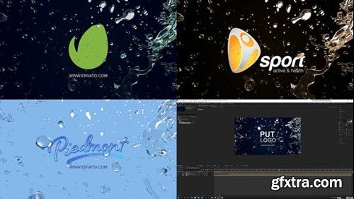 Videohive Water Rectangle Logo Intro 42206714