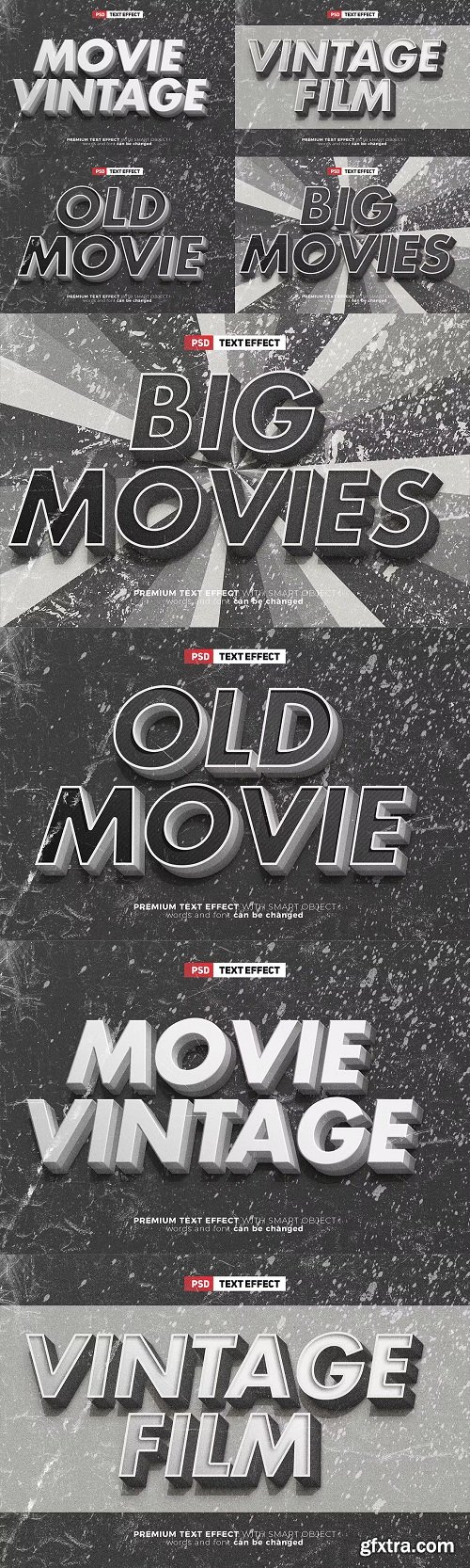 Old Vintage Movie Text Effect Vol. 1