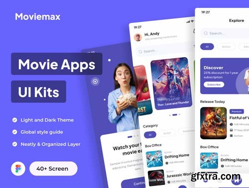 Ui8 - Moviemax - Movie Apps UI Kits $48