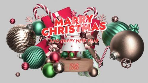 MotionArray - Abstract Christmas 3D Logo Reveal - 1329169