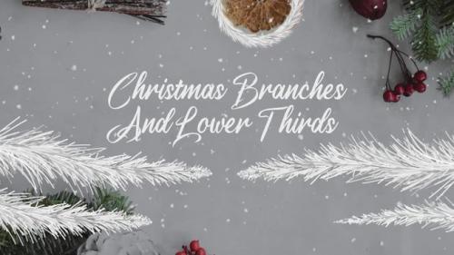 MotionArray - Christmas Branches And Lower Thirds - 1330105