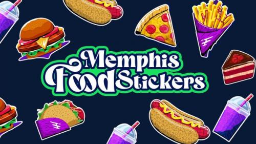 MotionArray - Memphis Food Sticker - 1338601