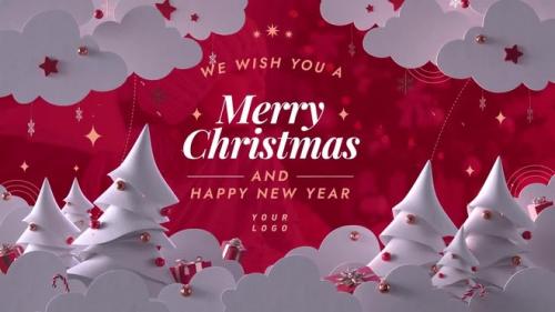 MotionArray - Christmas Greeting Paper Cutout - 1313651