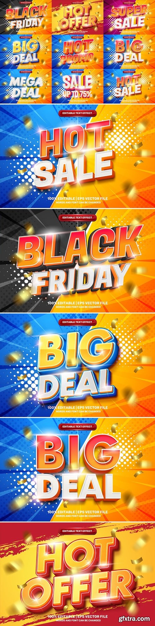 Super Sale Promo 3D Text Effect Q9HEDAJ