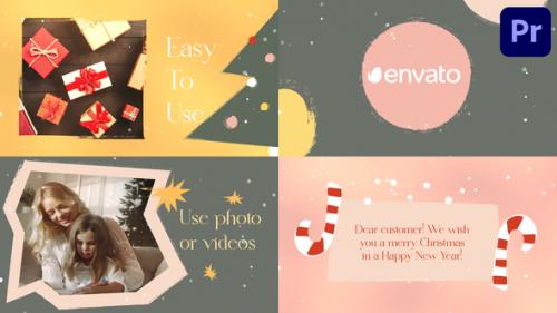 Videohive - Christmas Greetings Slideshow | Premiere Pro MOGRT - 42313399 - 42313399