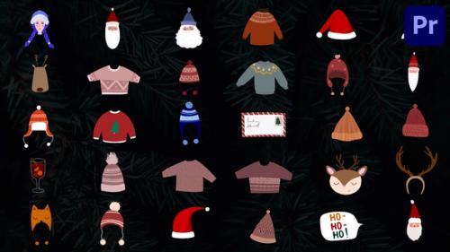 Videohive - Christmas Hats And Masks for Premiere Pro - 42313453 - 42313453