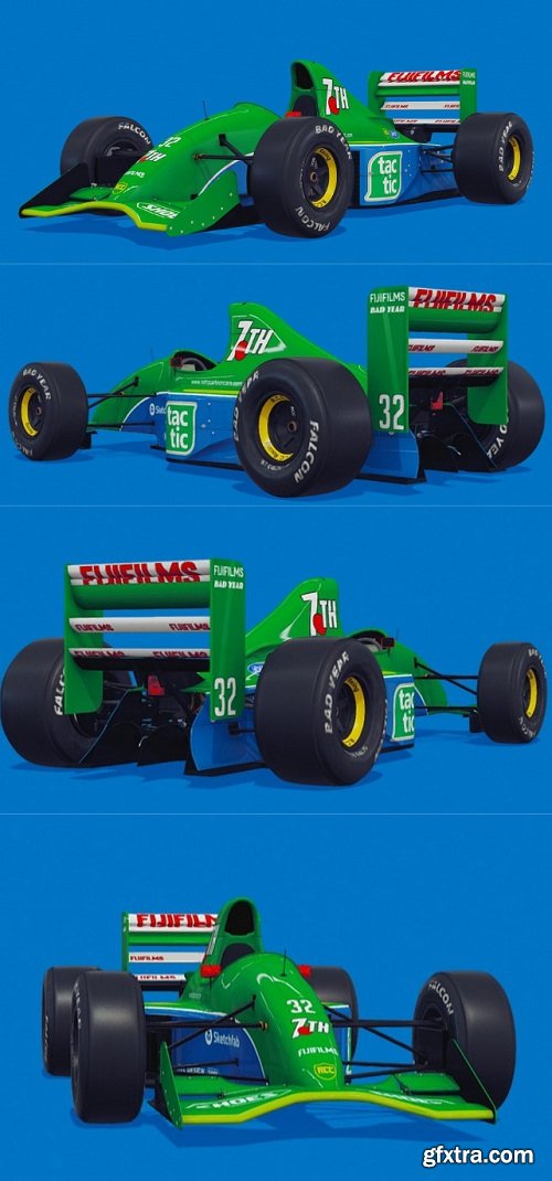 Cartoon Formula 1991 3D Model