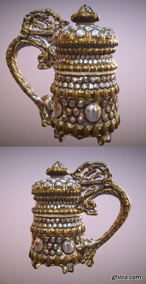 Baroque Beer Stein 3D Model