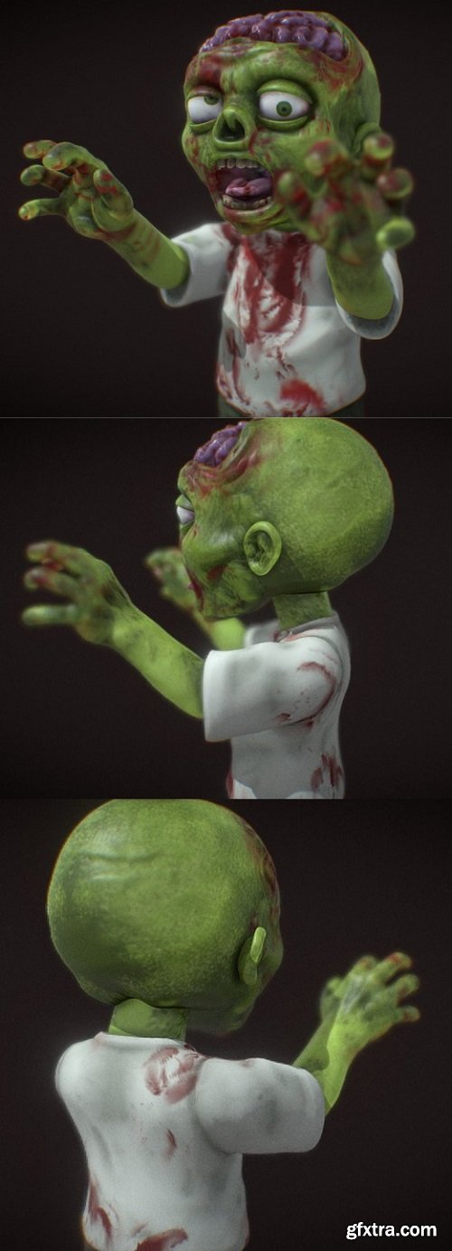 Zombie Kid 3D Model