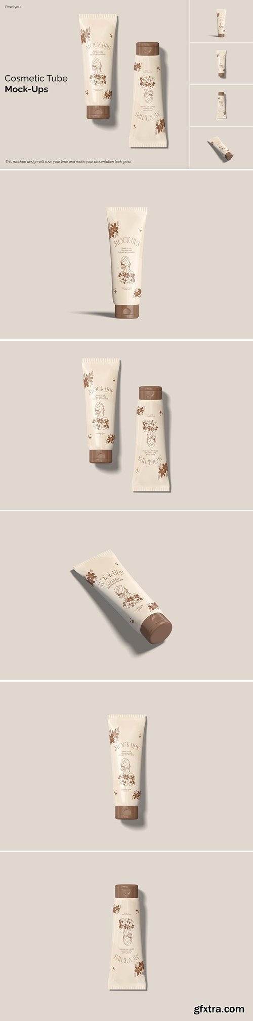 Cosmetic Tube Mockups T8W5CSE