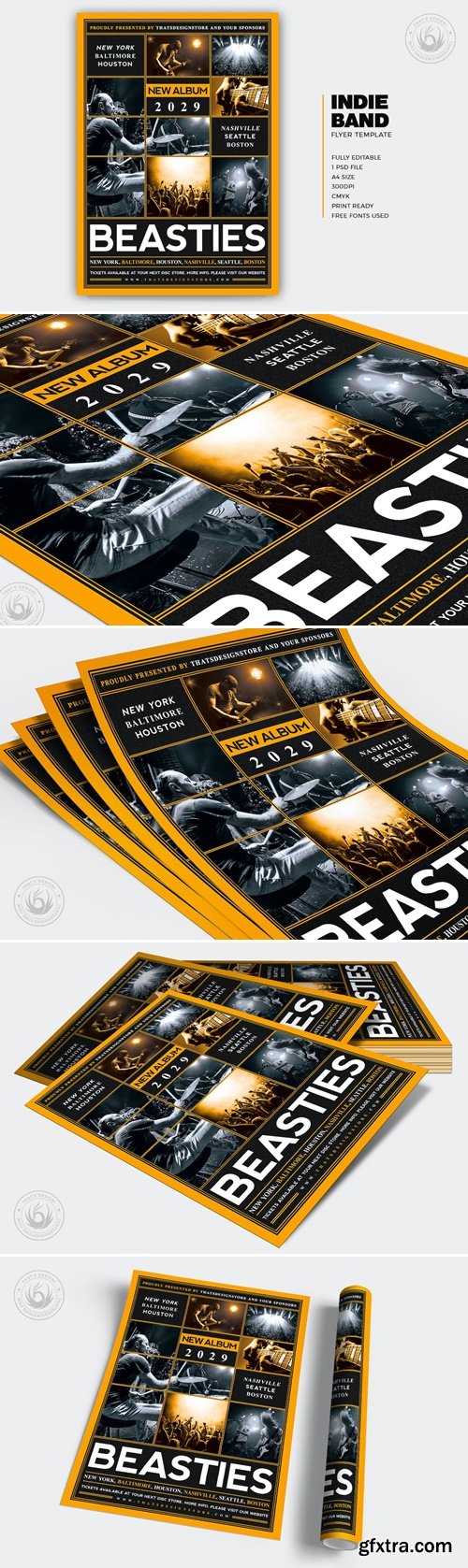 Indie Band Flyer Template V3 Z9FUJ8N