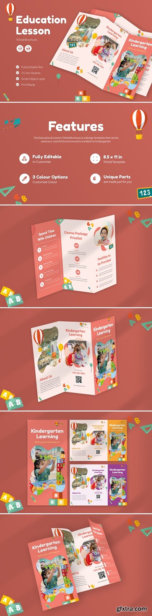 Education Lesson Brochure Template B445P52