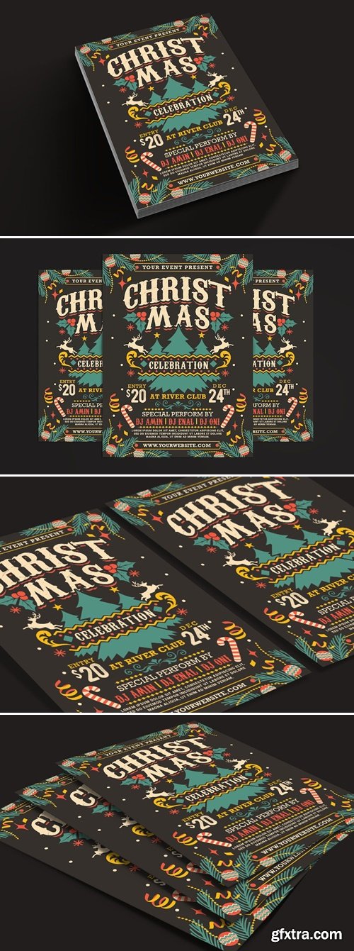 Christmas Celebration Flyer Templates 27FP4WY