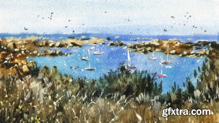 Coastal Watercolor Essentials - Normandy In Watercolor