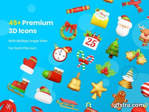 Ui8 - Christmas - 3D Icons Illustration $38