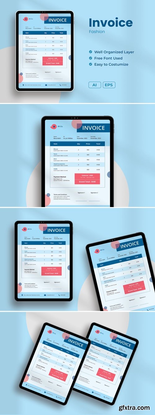 Fashion Creative Invoice Template RR4M3M6