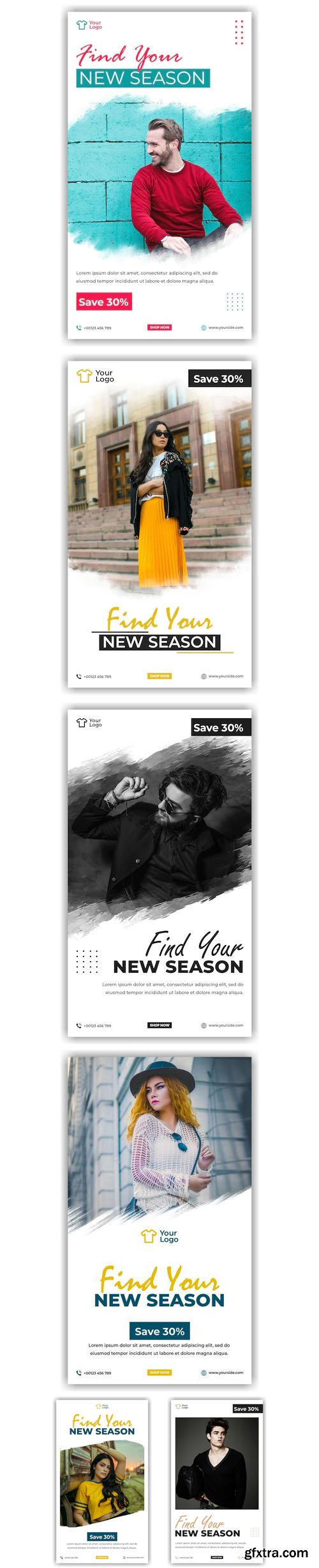 New Season Social Media Insta Stories PSD Design Templates