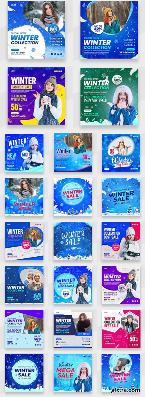 30+ Winter Sales Banners PSD Templates