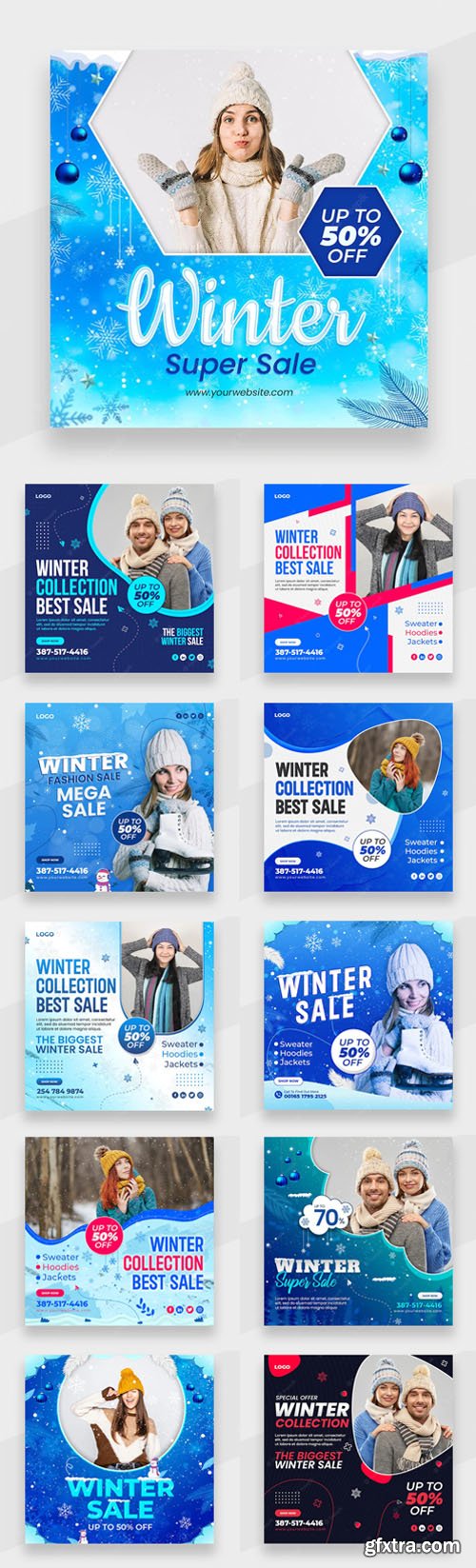 30+ Winter Sales Banners PSD Templates