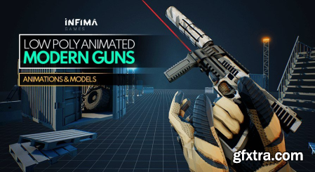 Unreal Engine Marketplace - Low Poly Animated - Modern Guns Pack (4.26 - 4.27, 5.0 - 5.1)