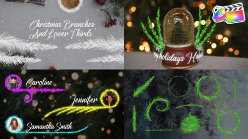 Videohive - Christmas Branches And Lower Thirds for FCPX - 42265429 - 42265429