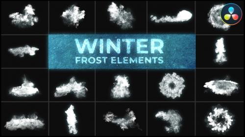 Videohive - Winter Frost Elements for DaVinci Resolve - 42291607 - 42291607