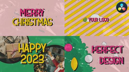 Videohive - Merry Christmas Colorful Greeting Scenes for DaVinci Resolve - 42291674 - 42291674