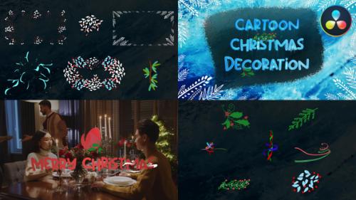 Videohive - Cartoon Christmas Decoration Effects | DaVinci Resolve - 42297879 - 42297879