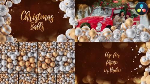 Videohive - Christmas Balls Opener And Transitions for DaVinci Resolve - 42342667 - 42342667