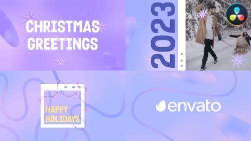 Videohive - Christmas And New Year Greetings for DaVinci Resolve - 42342965 - 42342965