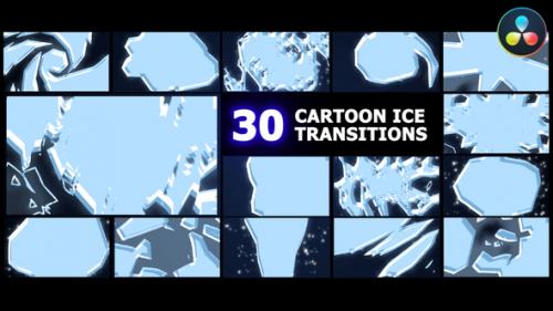 Videohive - Cartoon Ice Transitions | DaVinci Resolve - 42343242 - 42343242