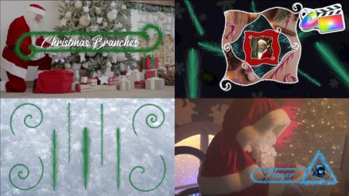 Videohive - Christmas Branches And Vignettes And Titles Pack for FCPX - 42347535 - 42347535