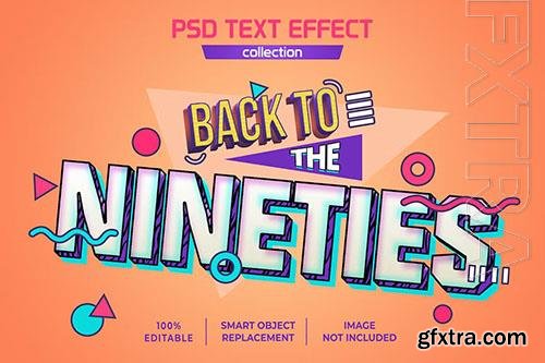 Back to nineties vintage retro 3d Text Efffect