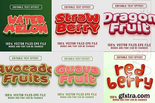 Set of Fruits Editable Text Effect