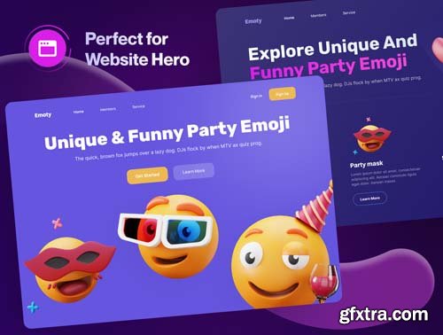 Ui8 - Emoty - 3D Party & Celebration Emoji Set $35