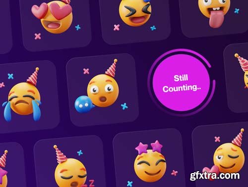 Ui8 - Emoty - 3D Party & Celebration Emoji Set $35