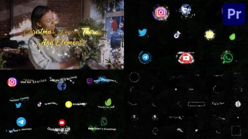 Videohive - Christmas Magic Social Media Lower Thirds And Elements | Premiere Pro MOGRT - 42354635 - 42354635