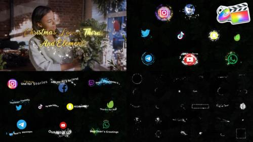 Videohive - Christmas Magic Social Media Lower Thirds And Elements | FCPX - 42354641 - 42354641