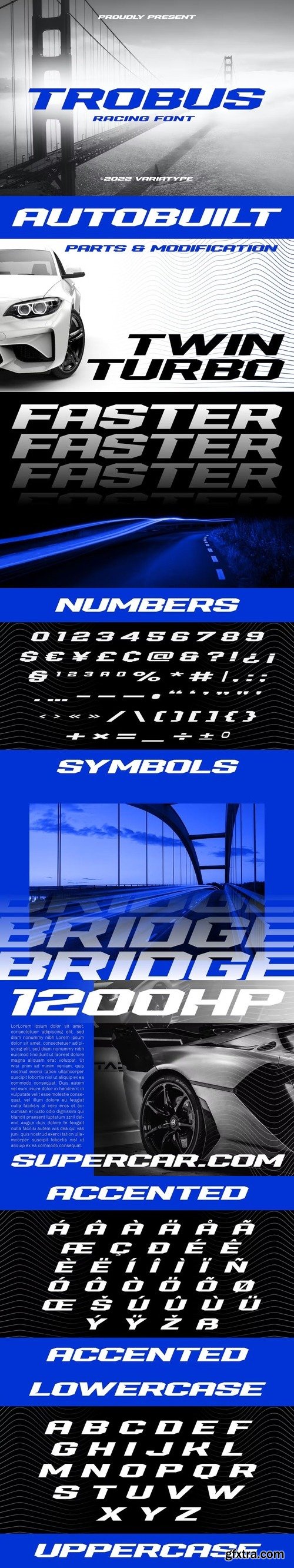 Trobus Racing Font