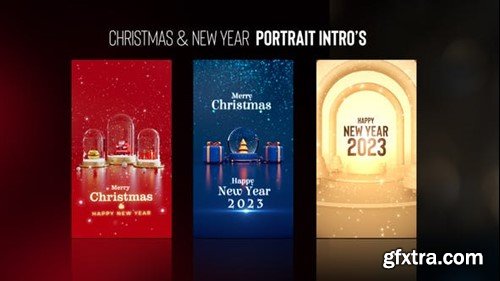 Videohive Christmas & New Year Portrait Intros 42462611