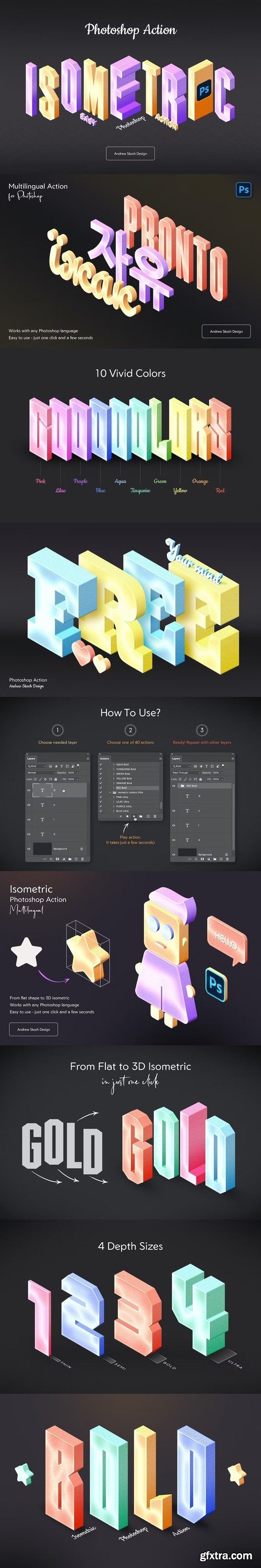 Isometric Photoshop Action