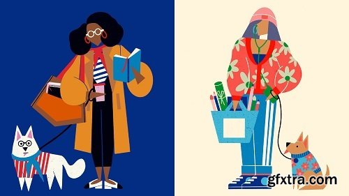 Character Illustration with Bold Fashion: Drawing Figures & Dogs in Procreate