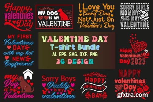 Valentine Day T-Shirt Design Bundle