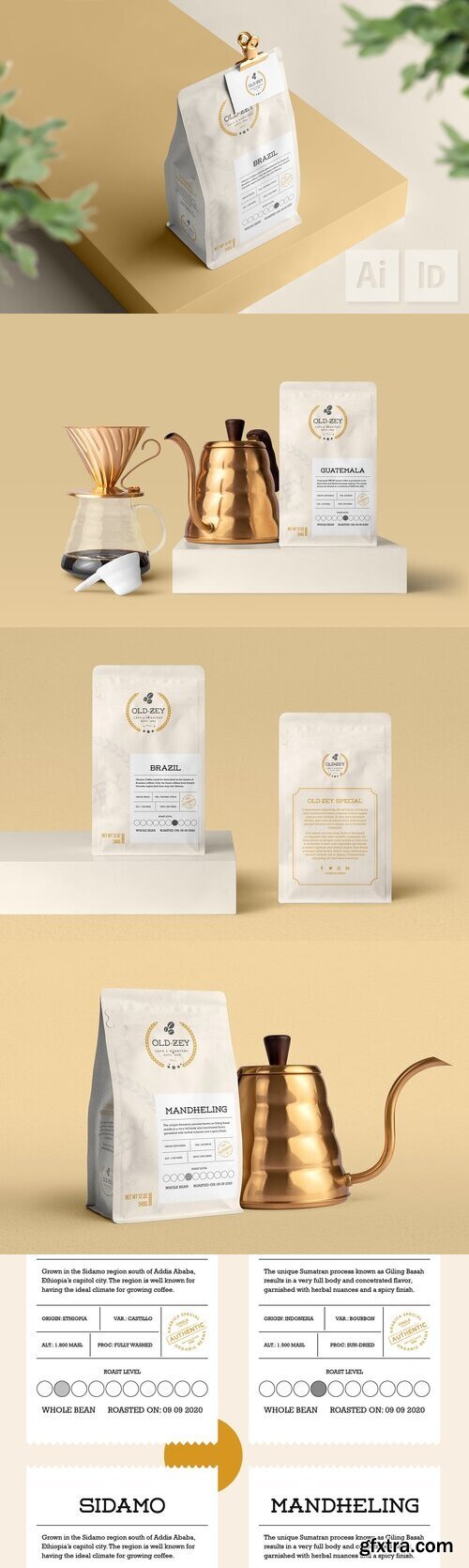 Creativemarket - Old Zey Coffee Bag Special Template Duo 5345216