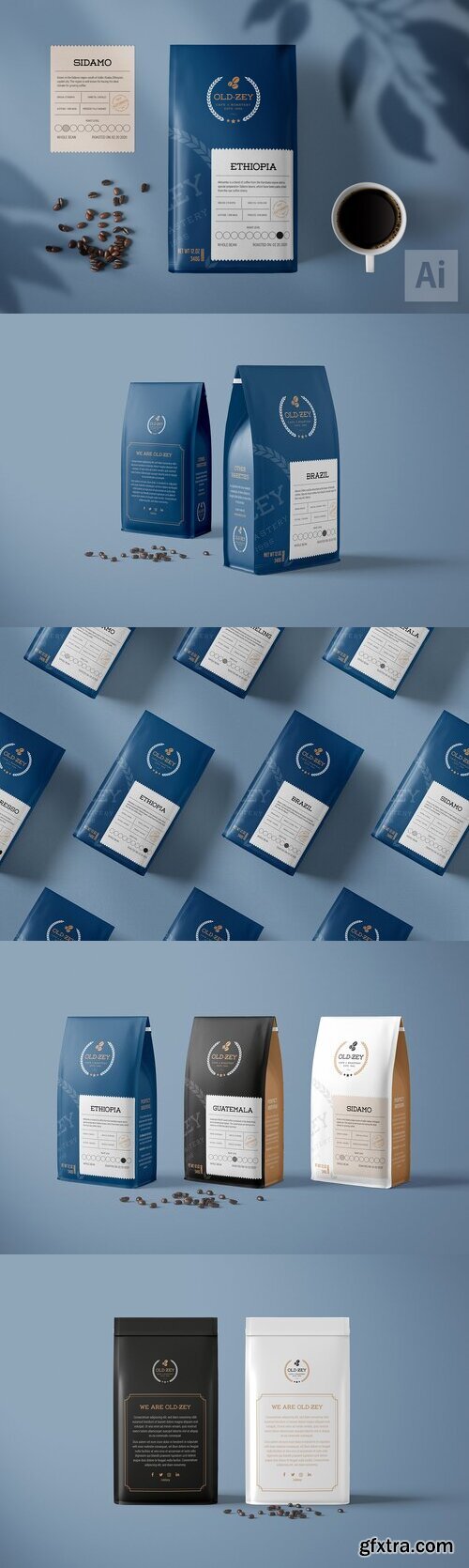 Creativemarket - Old Zey Coffee Bag Template Ai 4391113