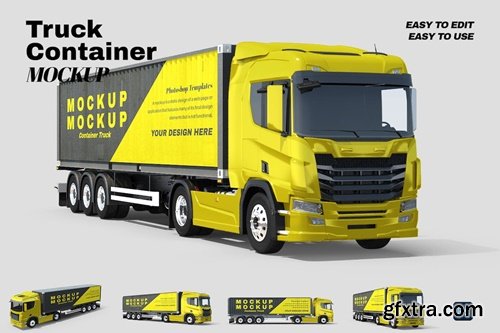 Truck Container Mockup 89QHRDZ