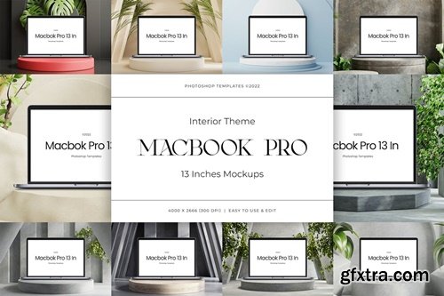 Interior Macbook Pro 13 Inch Mockup S3F22JG