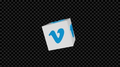 Videohive - Vimeo Icon On 3D Cube - 42511023 - 42511023