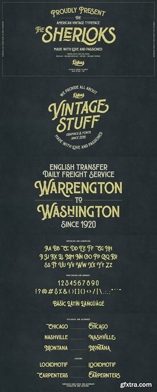 The Sherloks Font Family